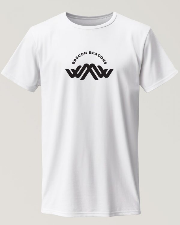 Brecon Beacons Tour T-Shirt in White - Bannau Brycheiniog