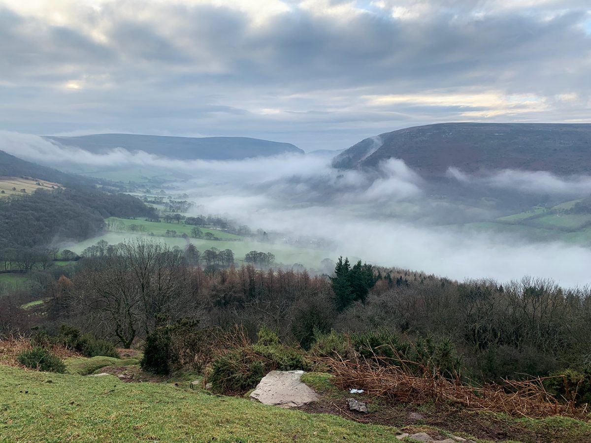 Llanthony Priory Circular Walk, Hatterall Ridge along Offa's Dyke