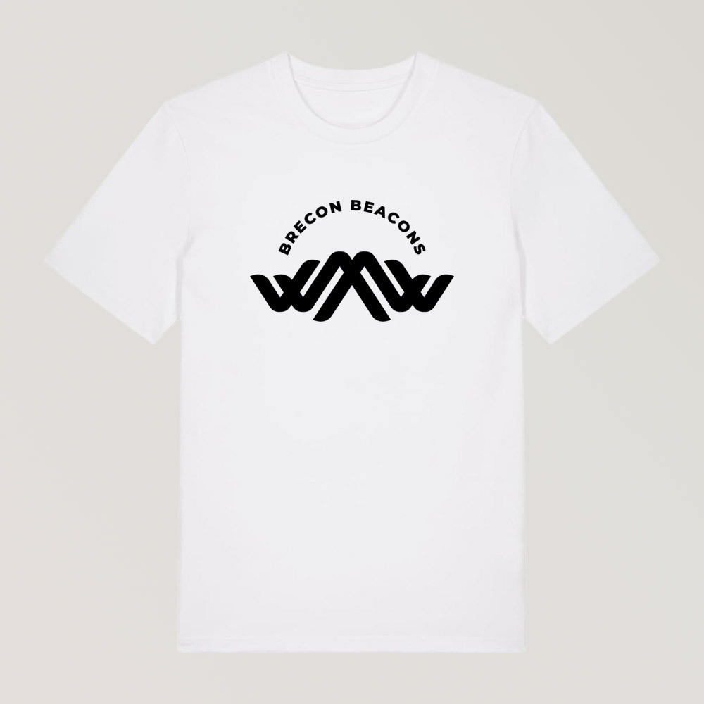 Bannau Brycheiniog Unisex White Tour Tee