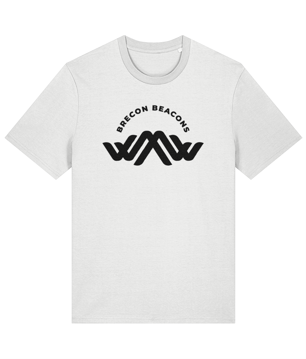 Brecon Beacons Hiking T-Shirt – Bannau Brycheiniog Wales Tee (Black Front Print) | Welsh Man Walking